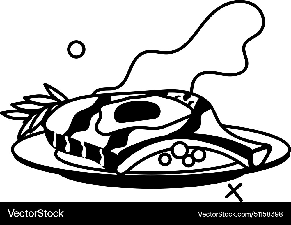 Butter steak Royalty Free Vector Image - VectorStock