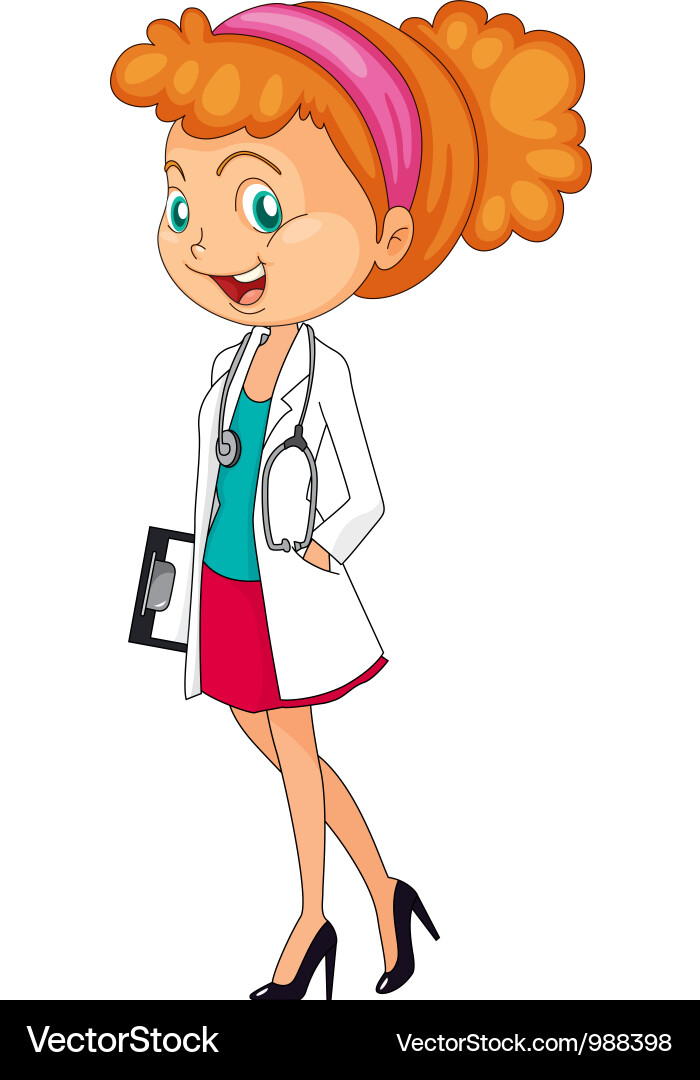 Female doctor vector image