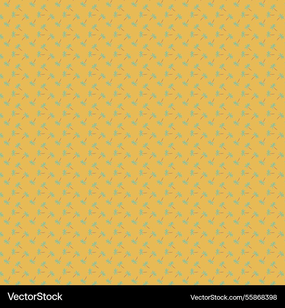 Hand-drawn pattern of spring with small trees Vector Image