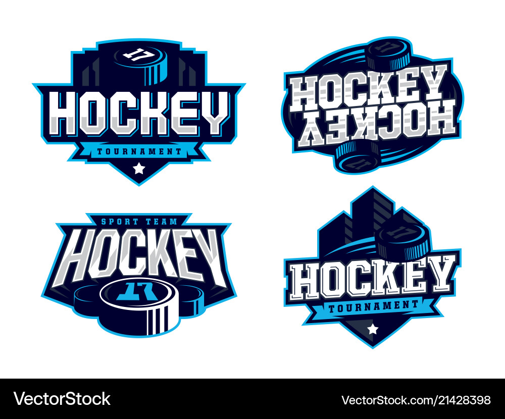 Hockey Logo Set - Professional & Modern vector image