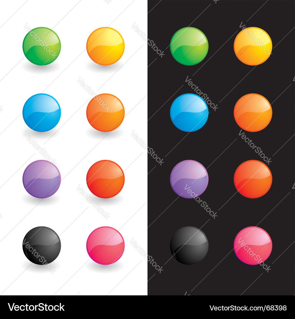 Shiny Button Collection vector image