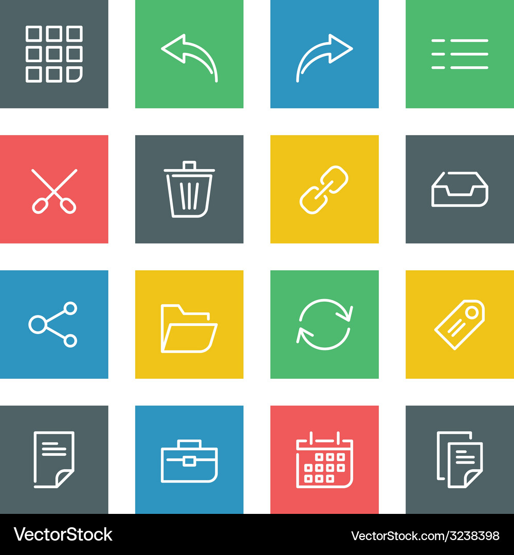 White thin line icons set for web and mobile Vector Image