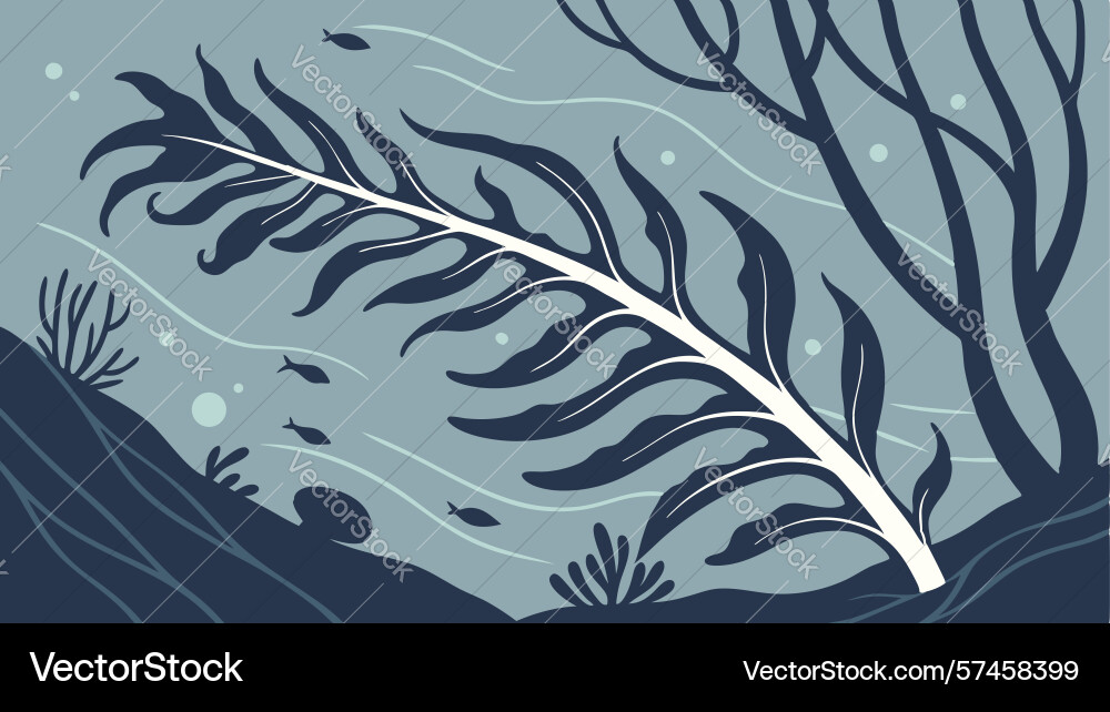 Abstract bare branches creating a stark vector image