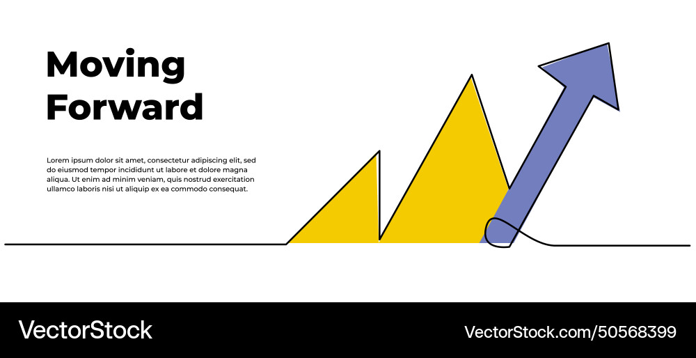 Continuous line design of arrow one vector image