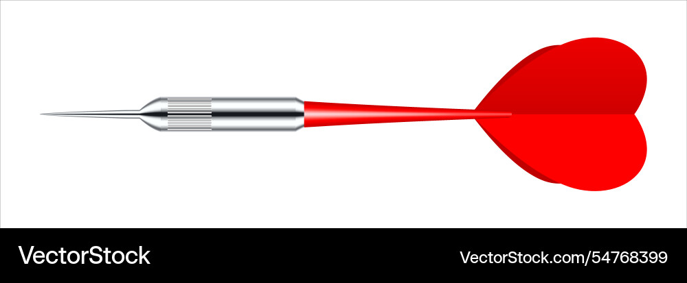 Dart arrow with metal tip and shadow Dart arrow with metal tip and shadow vector image