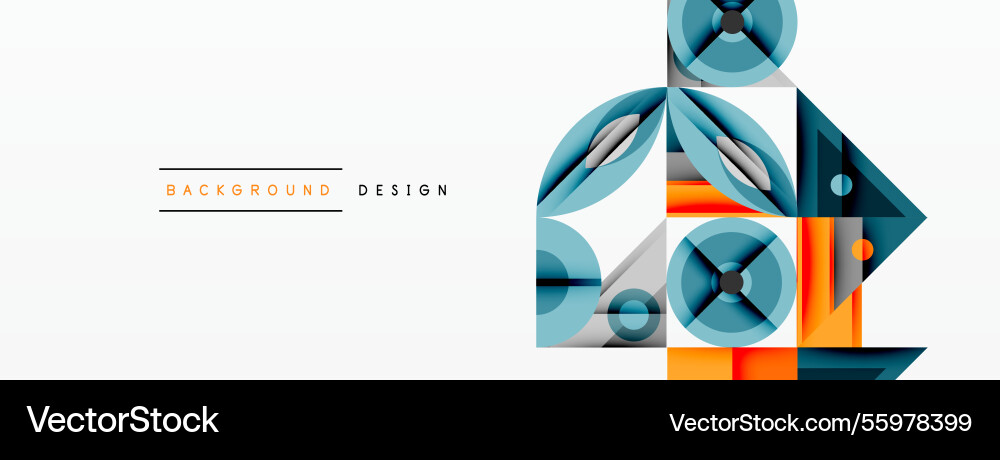 Geometric abstract composition with intersecting Geometric abstract composition with intersecting Vector Image