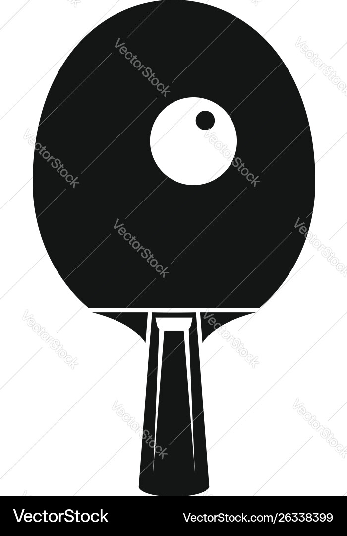 Ping pong racket icon simple style Vector Image