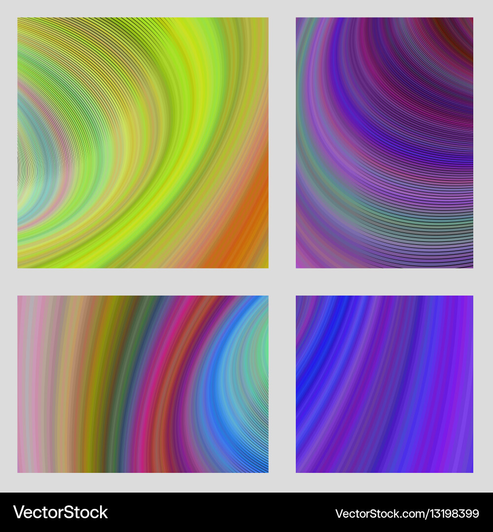 Psychedelic Abstract Background Set vector image
