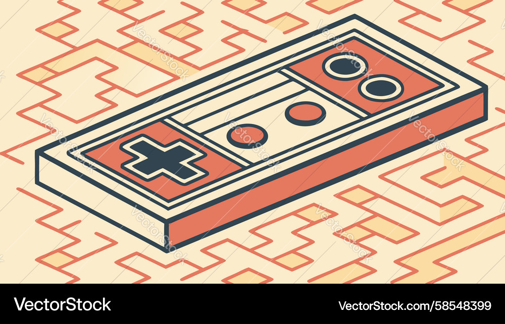 Retro Gaming Controller Pattern Vector Image