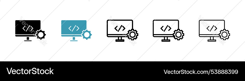 Web development icon set Web development icon set vector image