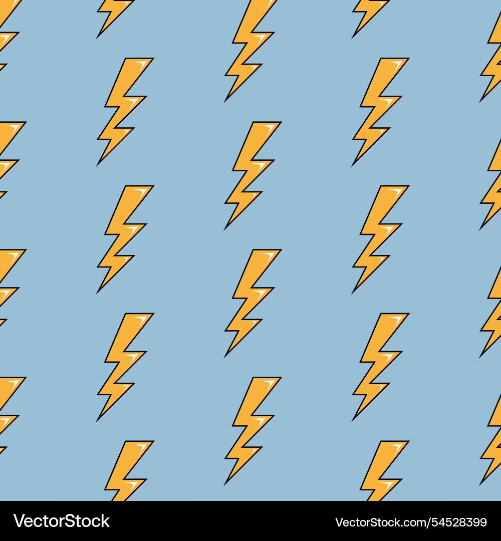 Y2k pattern retro seamless with lightning Vector Image