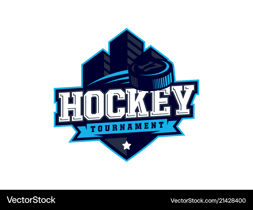 Dynamic Hockey Logo - Sport Team Vector Image