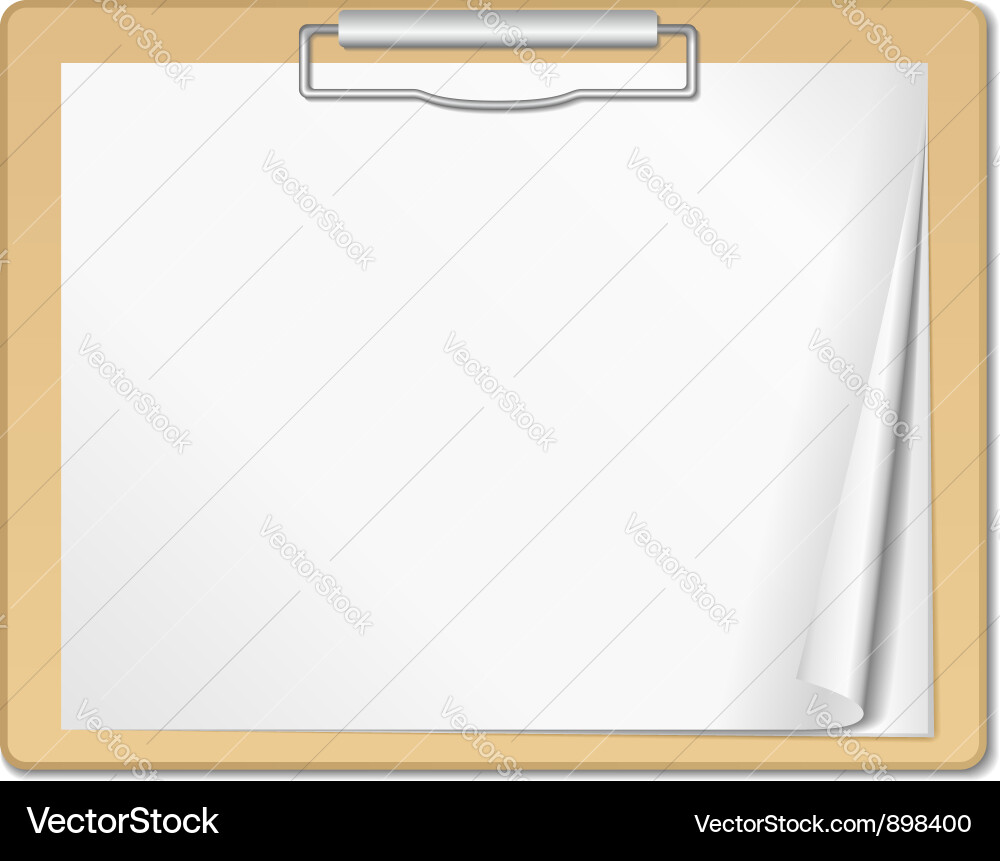 Empty Clipboard Vector Image