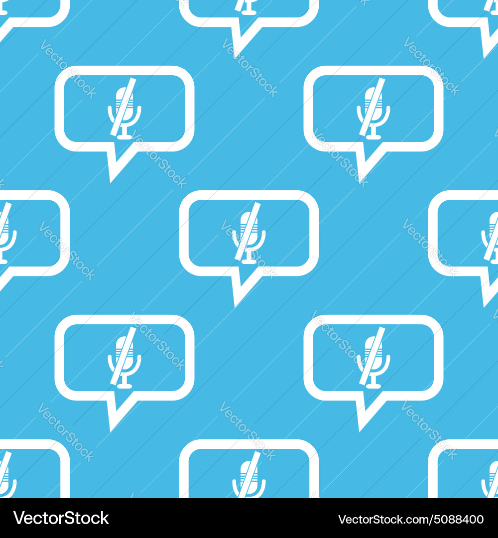 Muted microphone message pattern vector image