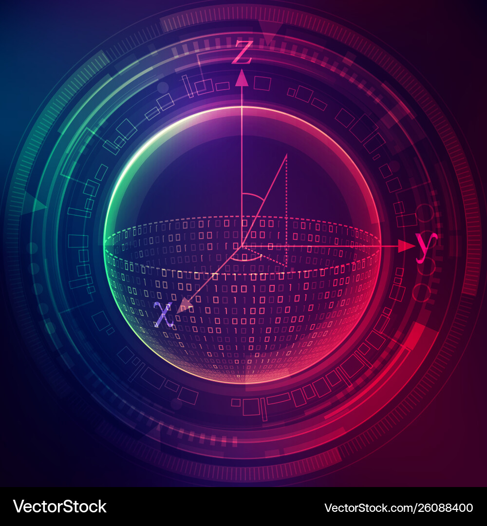 Quantum Technology Globe vector image
