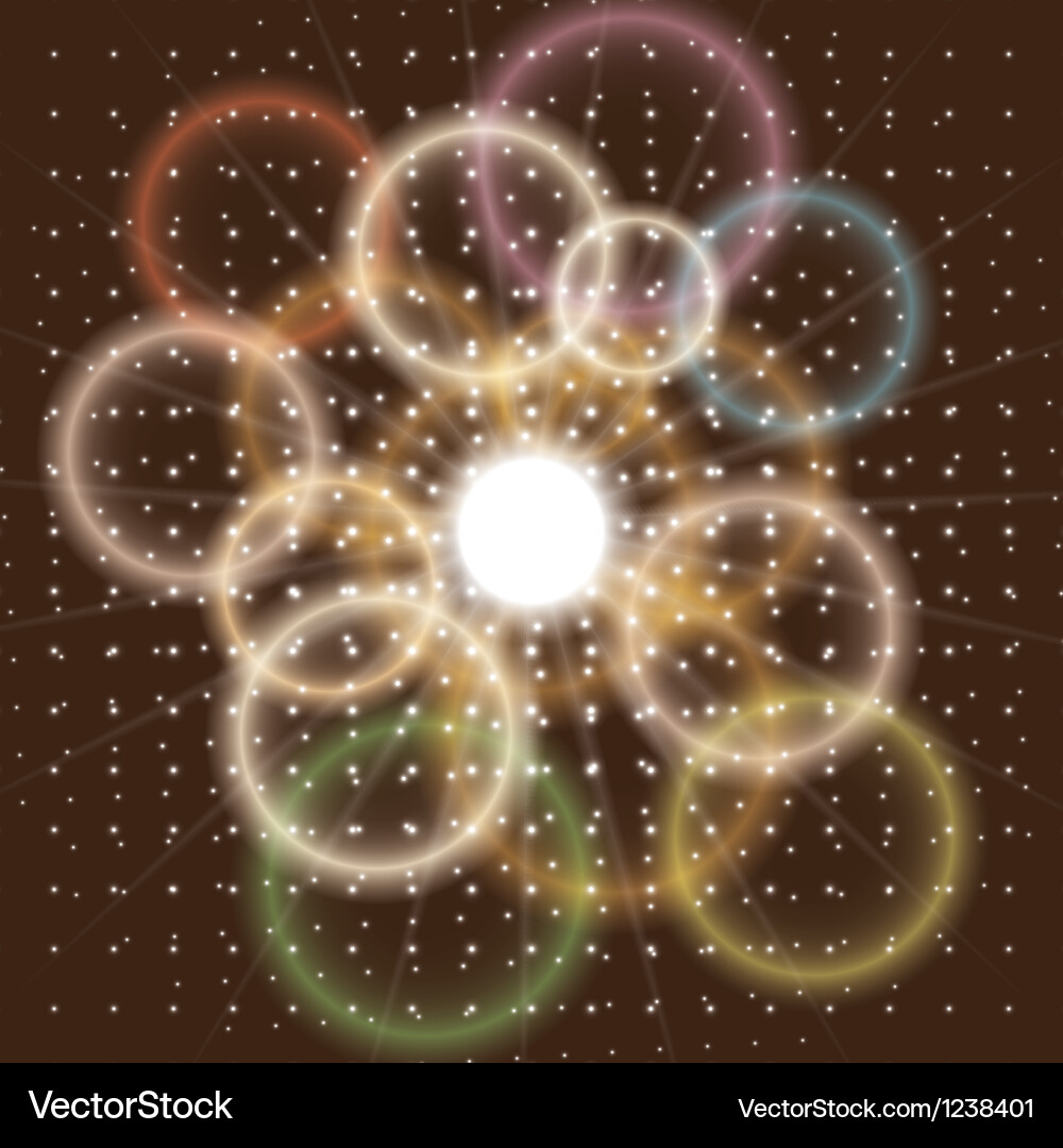 Abstract Sparkling Circles Background Vector Image