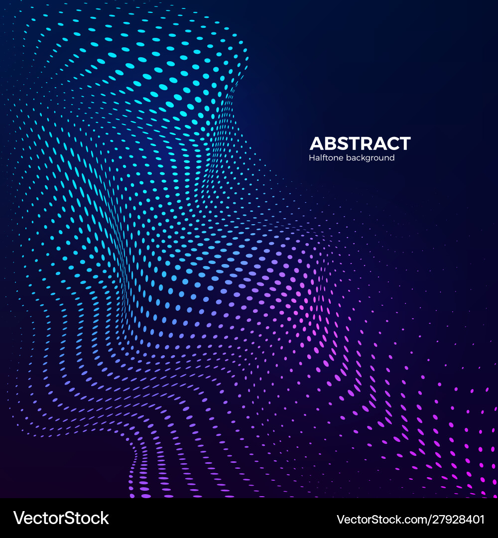 Dynamic Halftone Wave Pattern vector image