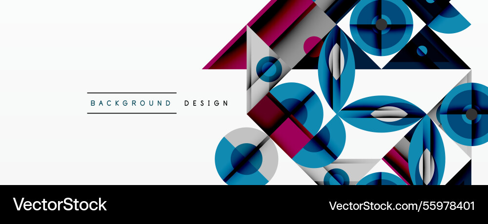 Geometric abstract composition with intersecting Vector Image