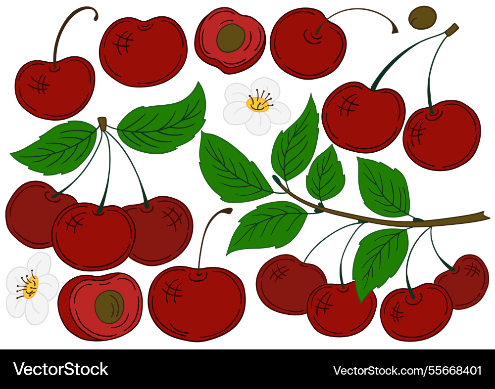 Set of color in hand draw style Set of color in hand draw style vector image