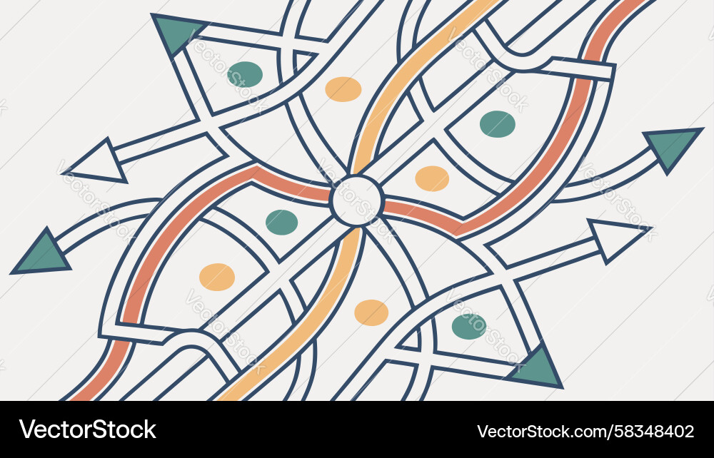 Abstract Flow Geometric Pattern Vector Image