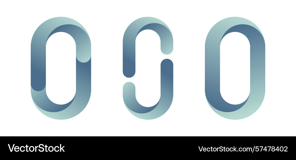 Abstract logo design elements collection infinite Abstract logo design elements collection infinite Vector Image