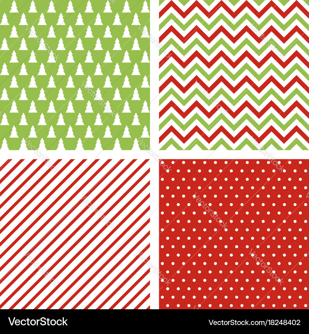 Christmas Seamless Patterns vector image