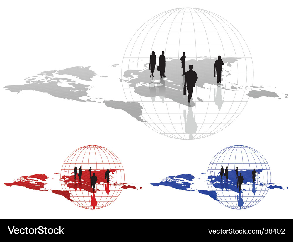 Figures on map Vector Image