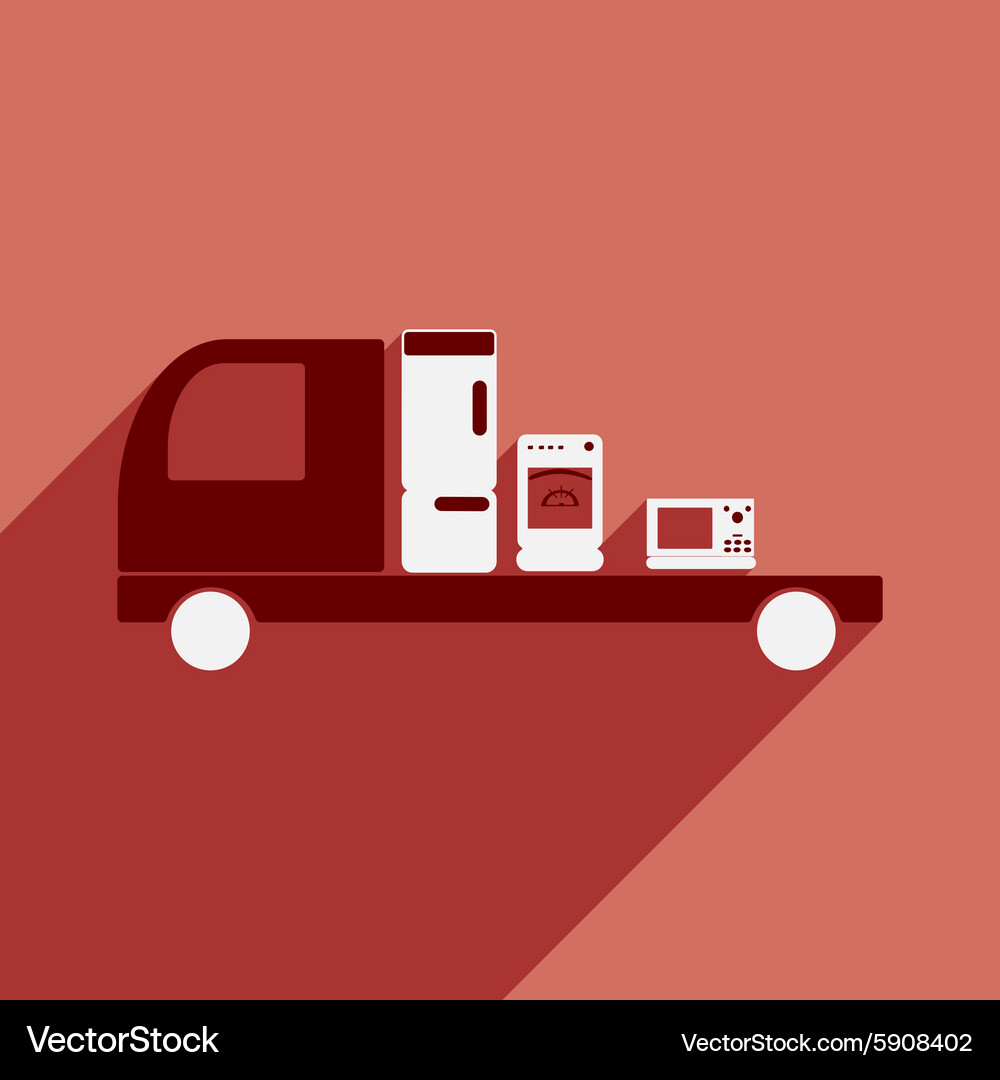 Flat with shadow icon and mobile application Vector Image