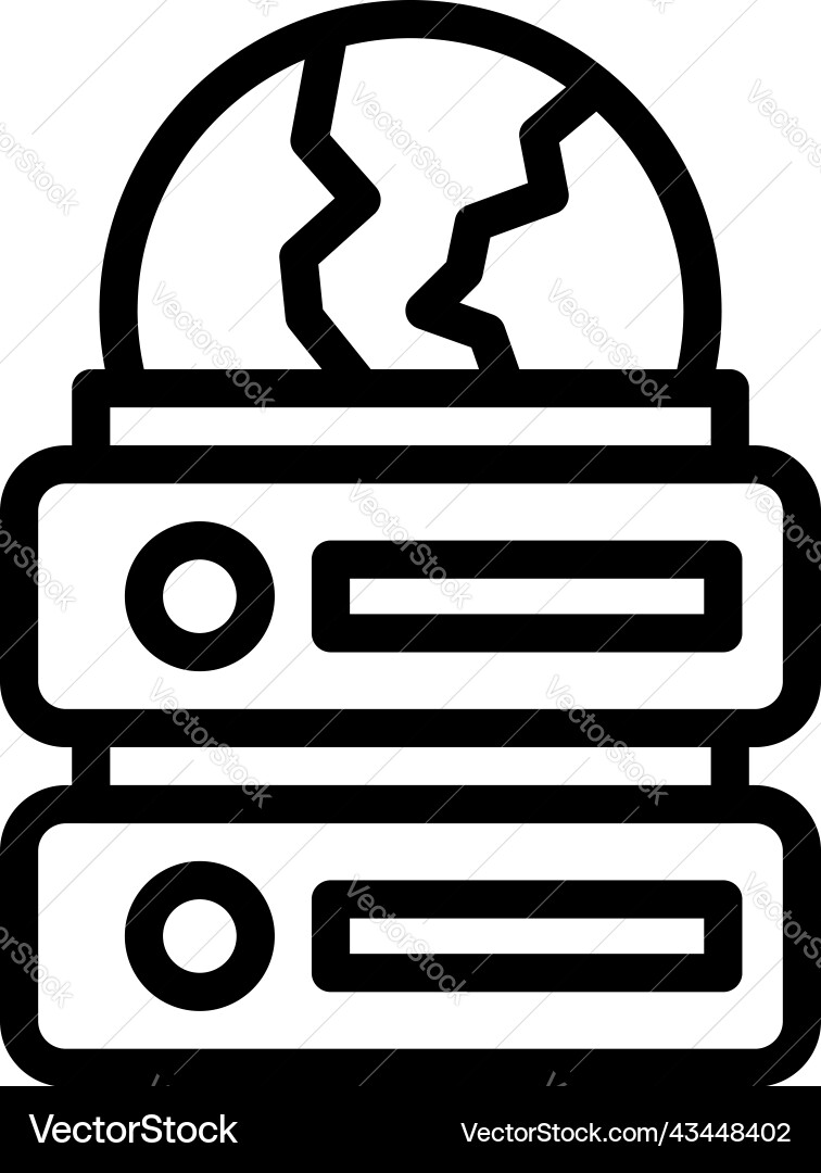Global software icon outline app code Global software icon outline app code vector image