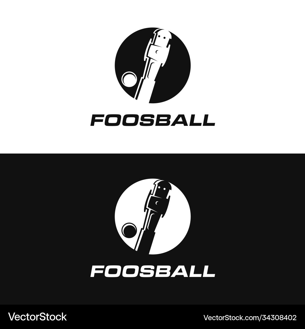 Minimalist logo icon foosball Minimalist logo icon foosball vector image
