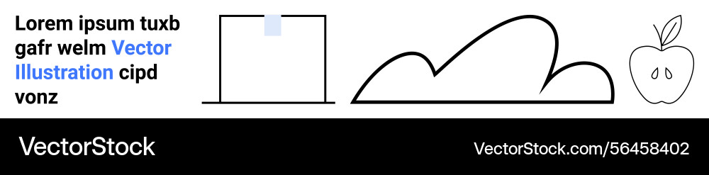 Minimalist shapes with rectangle abstract cloud Minimalist shapes with rectangle abstract cloud Vector Image