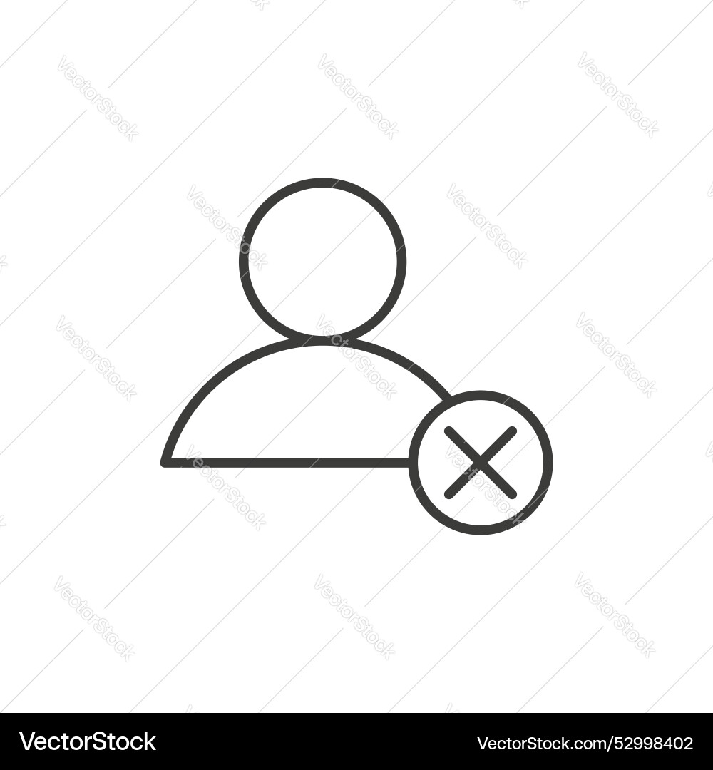 Remove user icon set delete account button symbol Remove user icon set delete account button symbol vector image