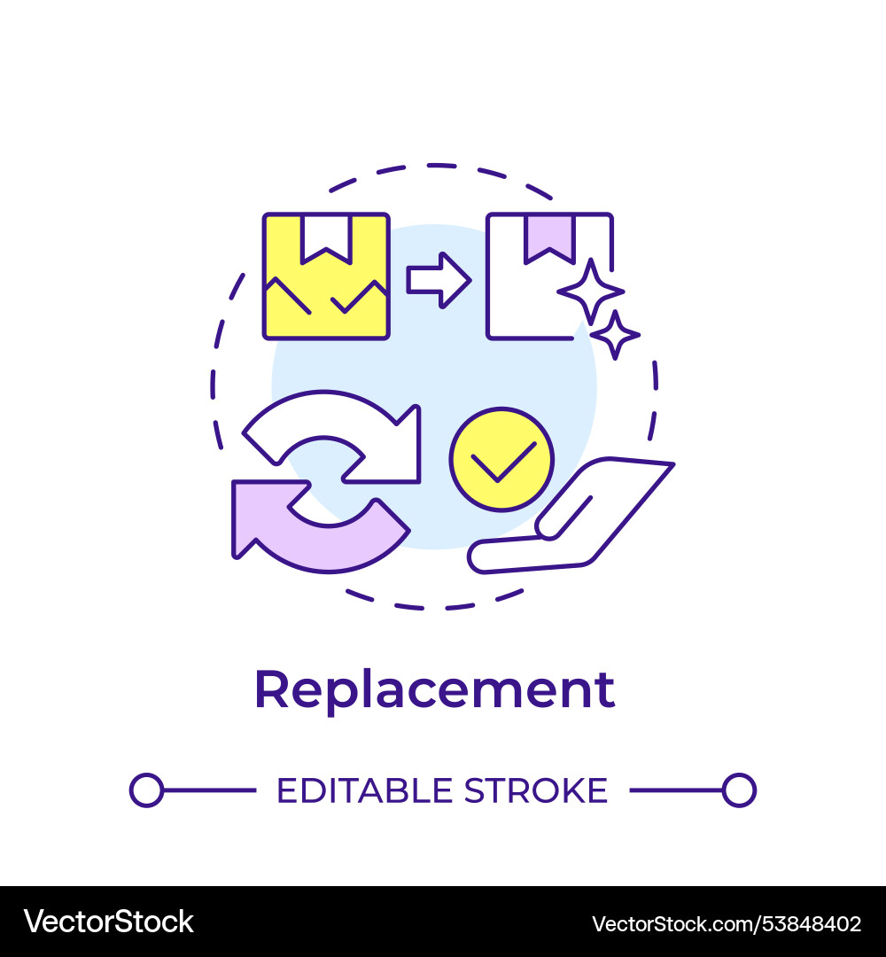 Replacement multi color concept icon Replacement multi color concept icon vector image