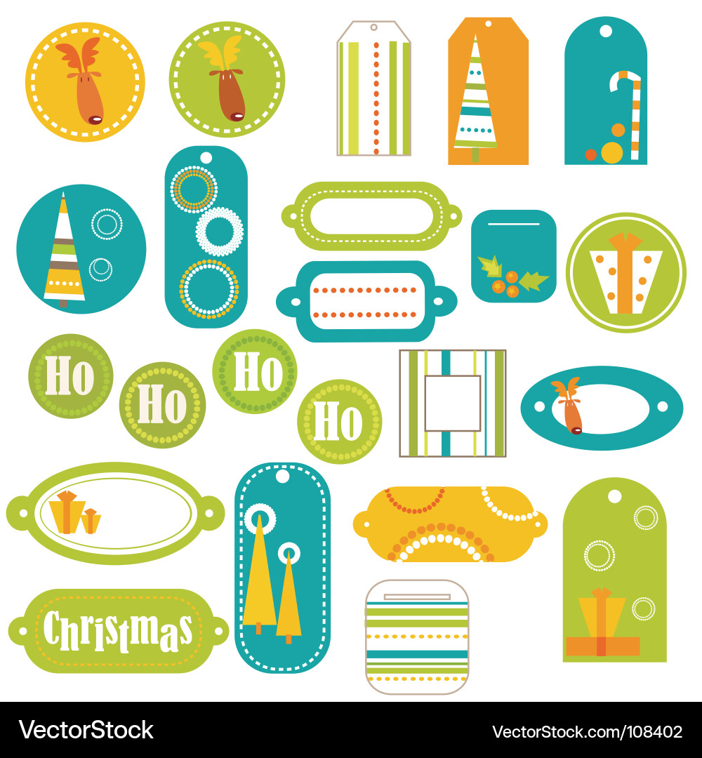 Retro Stickers Collection Vector Image