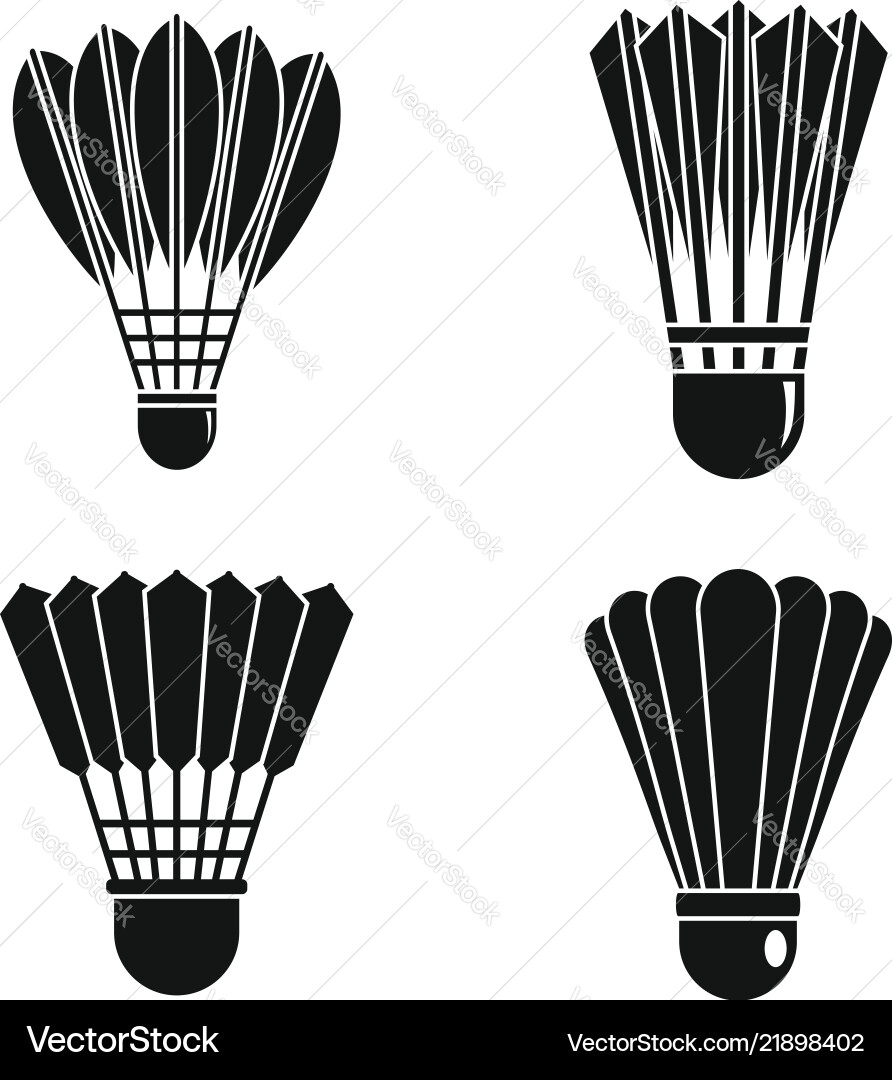 Shuttle Badminton Ikone einfach Stil Shuttle Badminton Ikone einfach Stil vektorbild