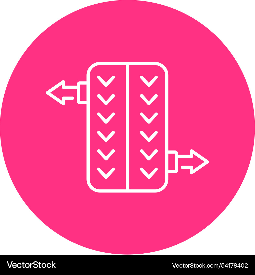 Wheel alignment line circle icon Vector Image