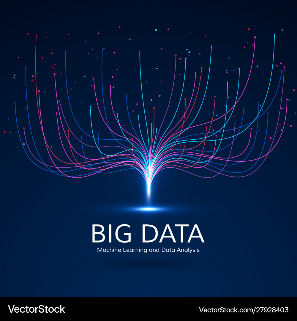 Abstract Big Data Network vector image
