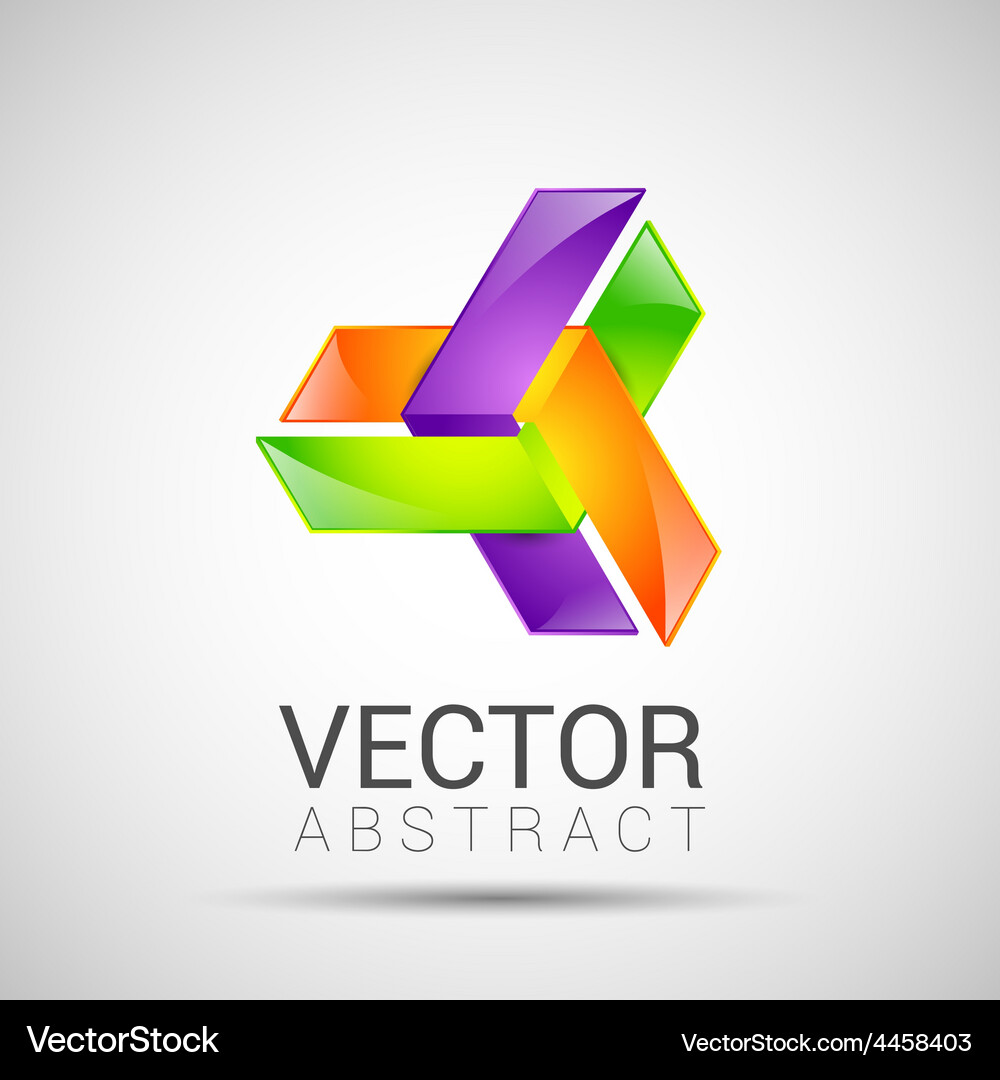 Abstract element shape design icon Vector Image