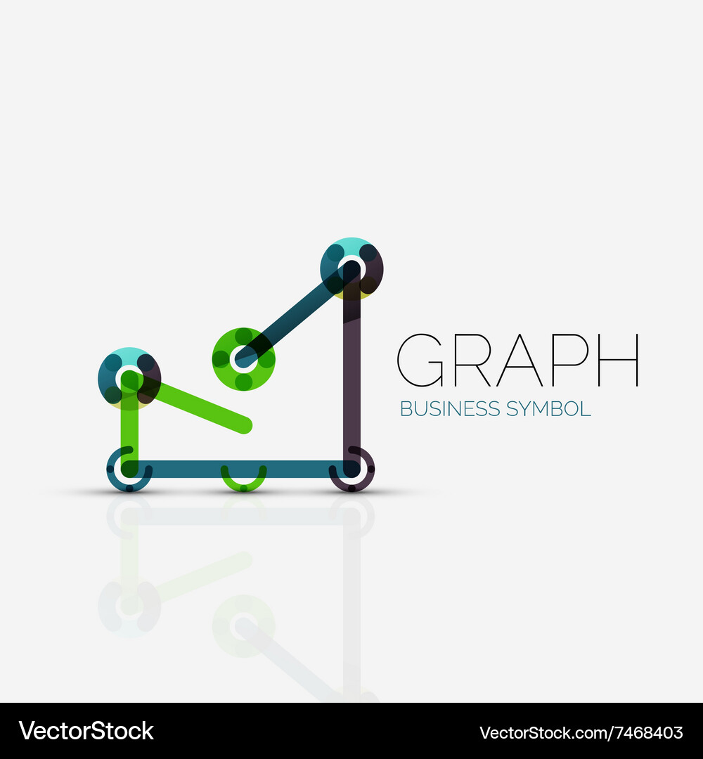 Abstract logo idea linear chart or graph Vector Image