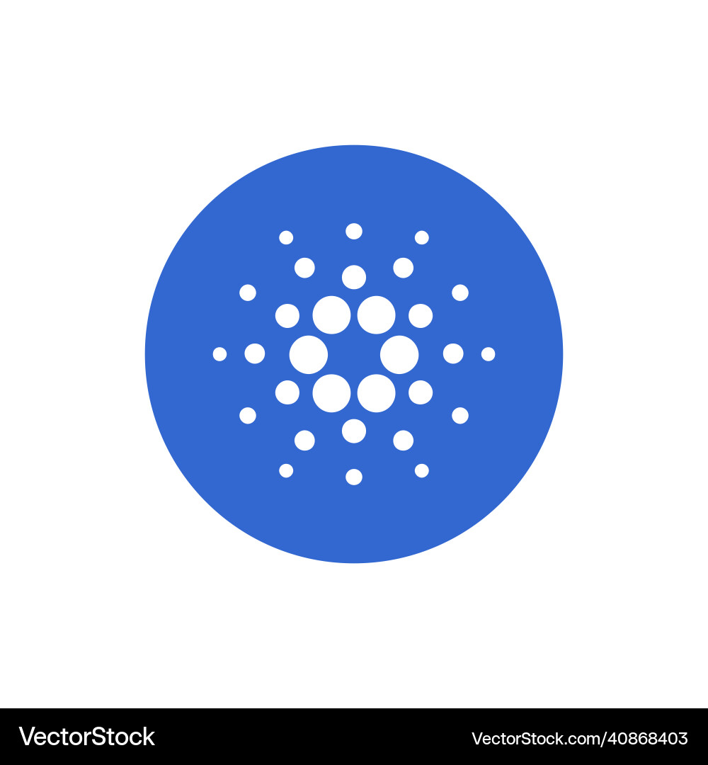 Cardano ADA Coin Icon – Royalty-Free Vector | VectorStock