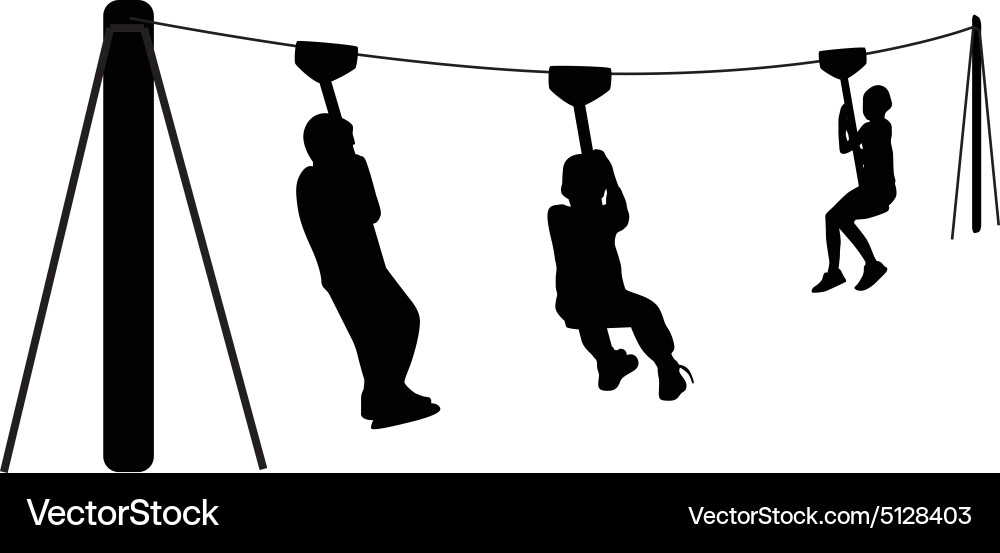 Children Enjoying Playground Activities vector image