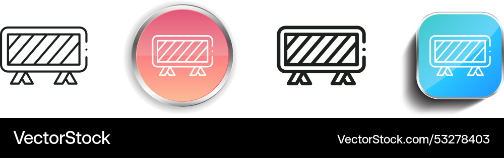 Crowd icon thin linear regular and button style vector image