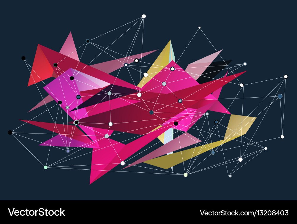 Dynamic 3D Triangle Background vector image