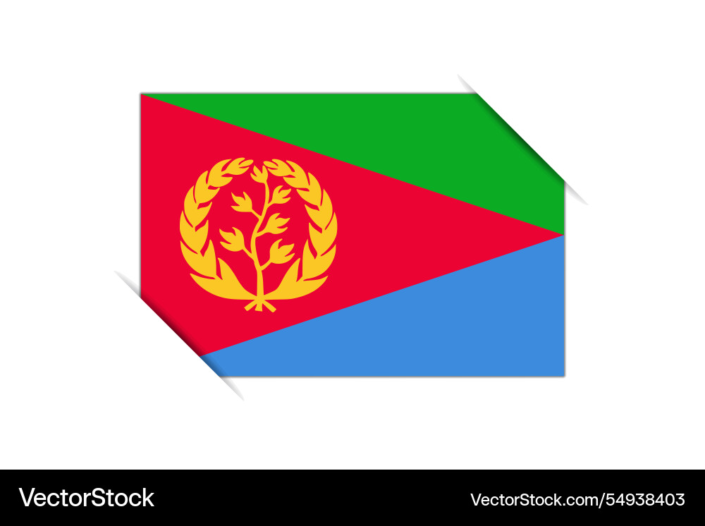 Flag of eritrea in album Flag of eritrea in album Vector Image