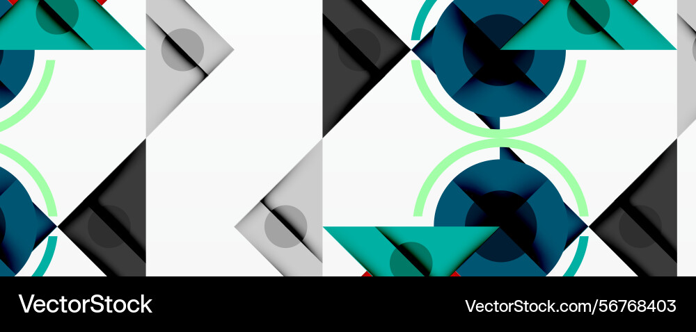 Geometric pattern features overlapping shapes Vector Image
