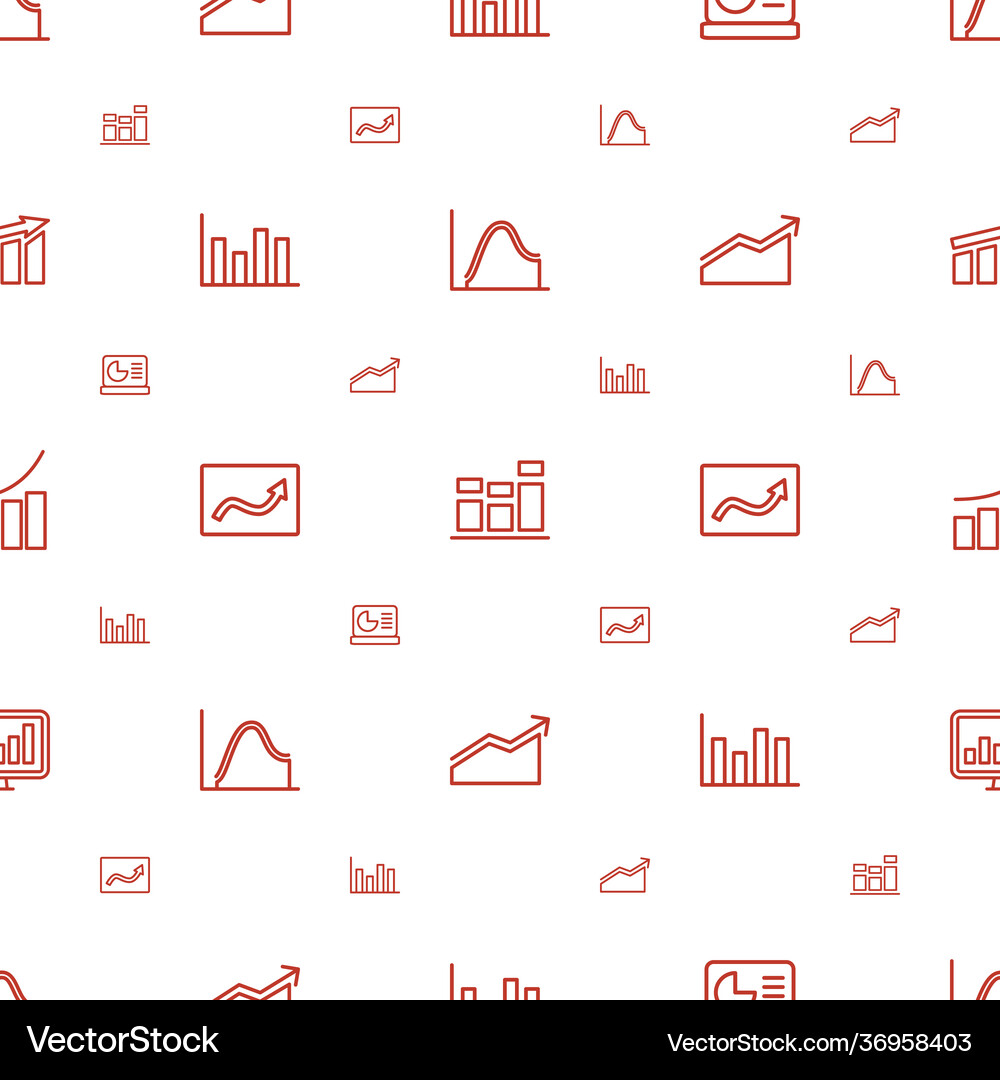 Statistic icons pattern seamless white background – Free Vector ...