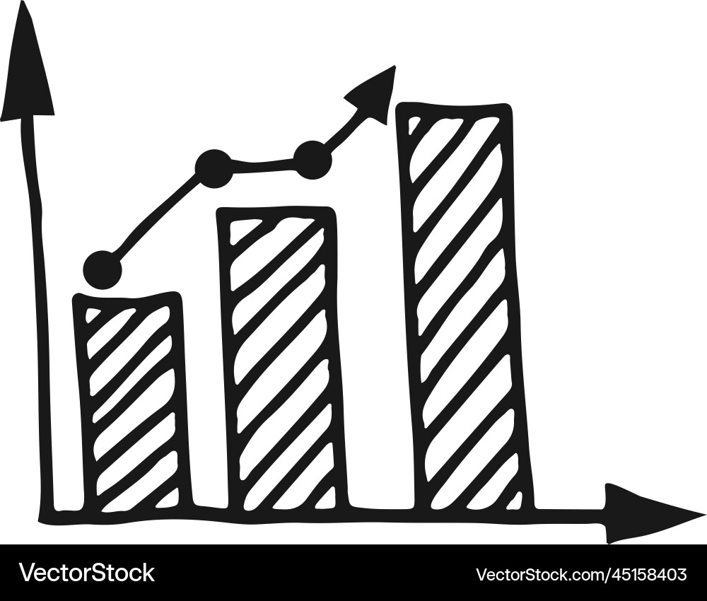 Statistik Diagramm doodle Geschäftsdiagramm Tinte Statistik Diagramm doodle Geschäftsdiagramm Tinte vektorbild