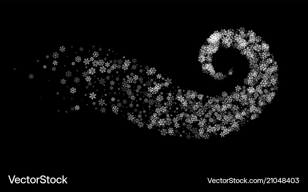 Twisted Snowflake Vortex Vector Image