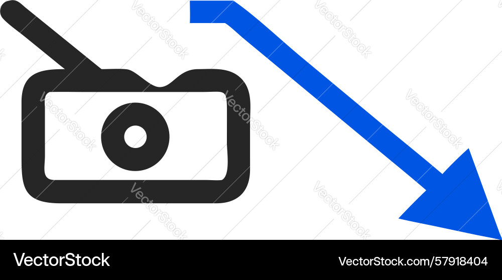Camera data transfer down icon design generative Vector Image