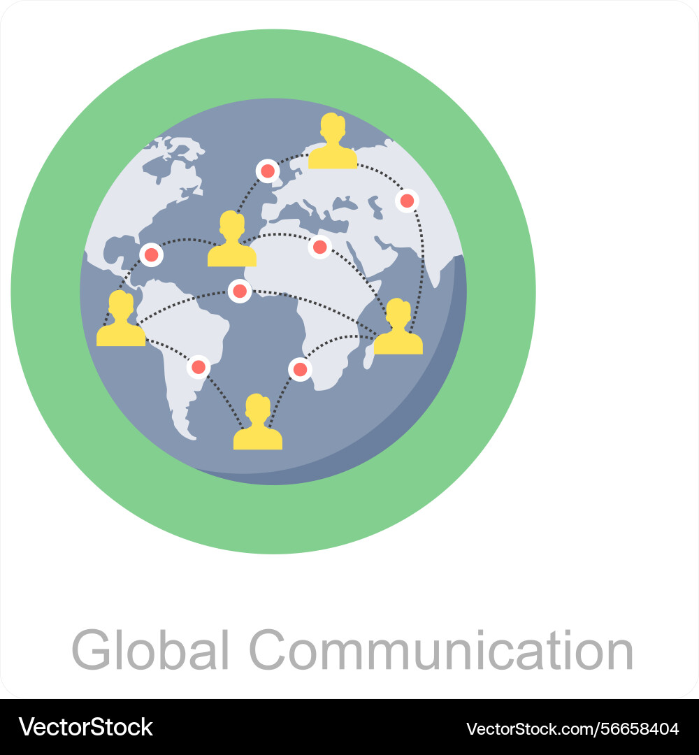 Global communication and connection icon concept Vector Image
